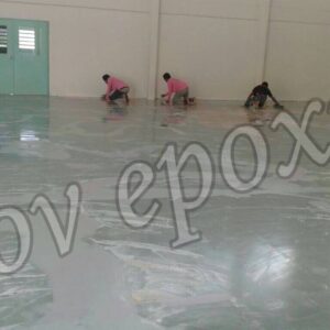 งานพื้น  Epoxy  Coating  Epoxy Self leveling  โรงงานโรจนะ