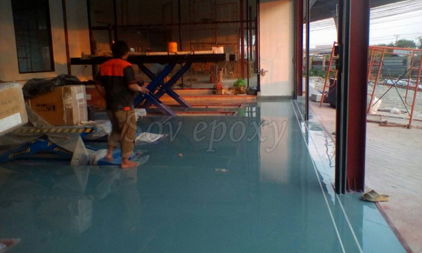 งานเคลือบพื้น Epoxy Self-leveling โครงการ ล้อแม็ค อิโมชั่น เวลโกรว์ 1
