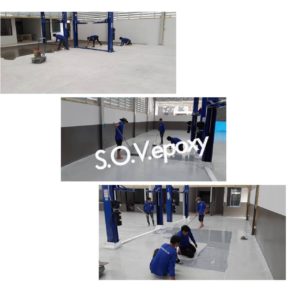 พื้น Epoxy self-levelingโชว์รูม MG (2)