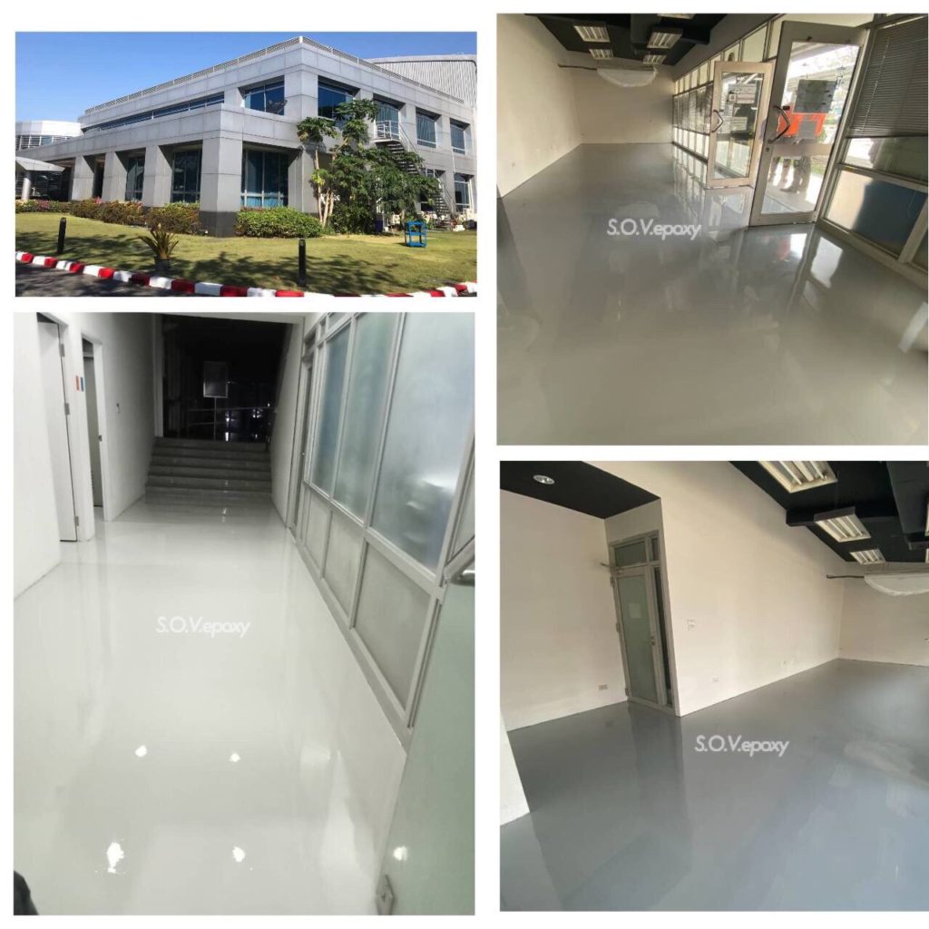 พื้นโรงงาน Epoxy Self-leveling ความหนา 2 มิล