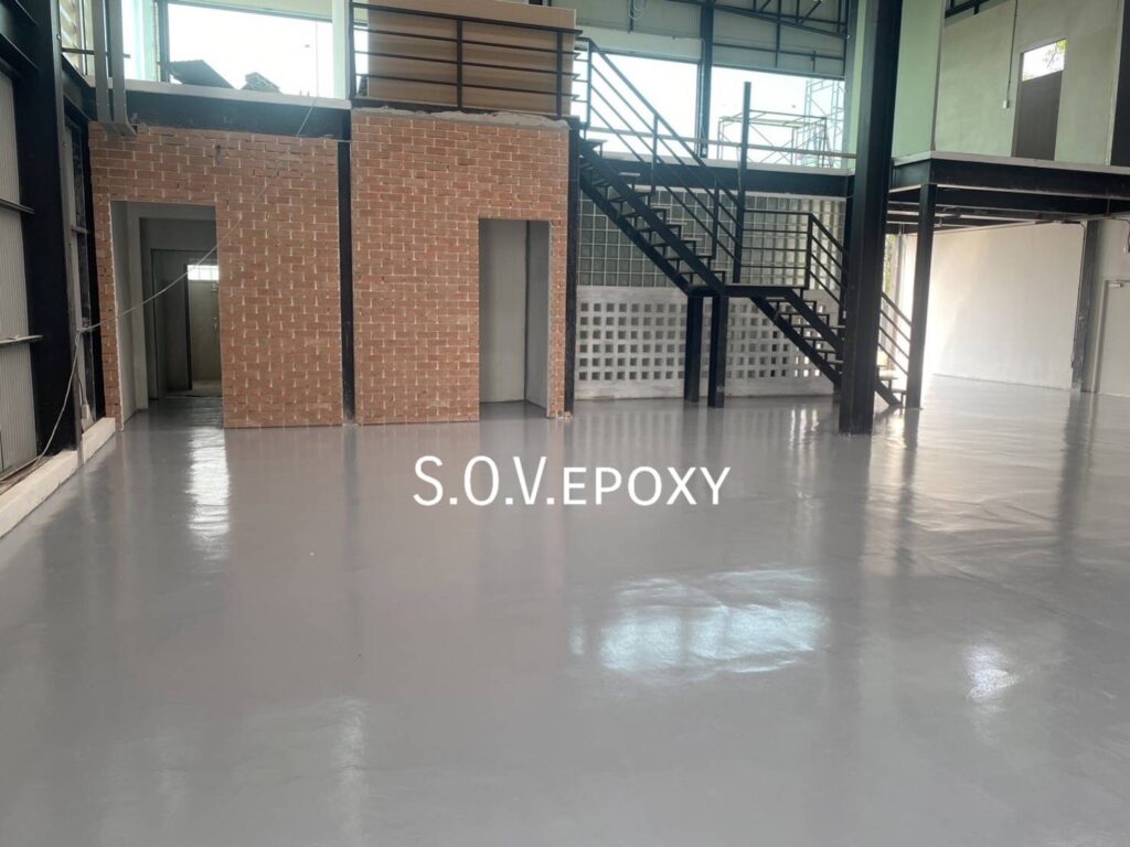 เคลือบพื้นด้วย Epoxy พื้นโกดังสินค้า 1