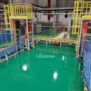 พื้น Epoxy coating โรงงานผลิตยางรถ