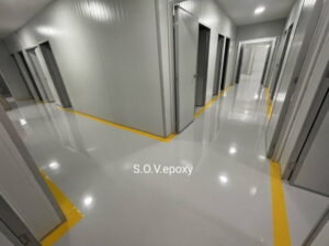 พื้น Epoxy โรงงานยา ความหนา 2 มิล
