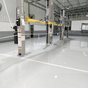 เคลือบพื้น Epoxy Self-leveling โชว์รูมรถ BYD