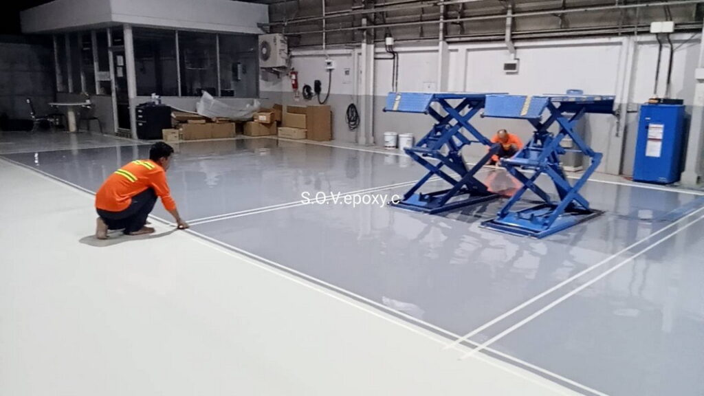 พื้น Epoxy อู่สี