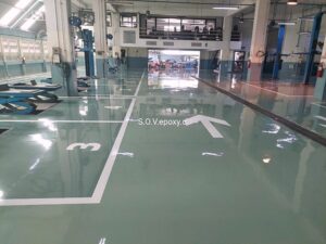 Epoxy Self Leveling โชว์รูมรถ
