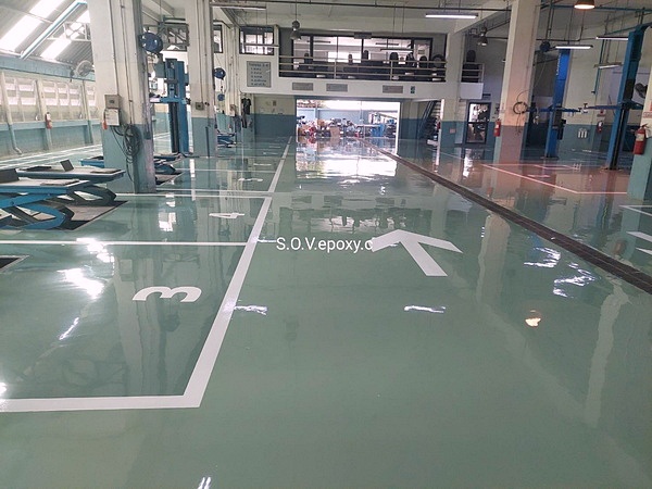 Epoxy Self Leveling โชว์รูมรถ