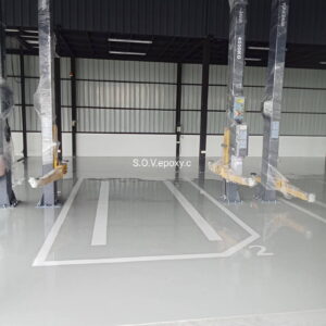 เคลือบพื้น Epoxy พื้นที่บริการรถยนต์_7