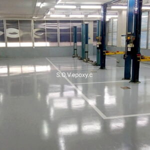 พื้น Epoxy โชว์รูมรถ OMODA