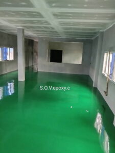 พื้น Epoxy โรงงานเครื่องสำอางค์ ชลบุรี