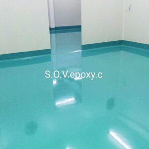 เคลือบพื้นโรงงาน-สีฟ้า