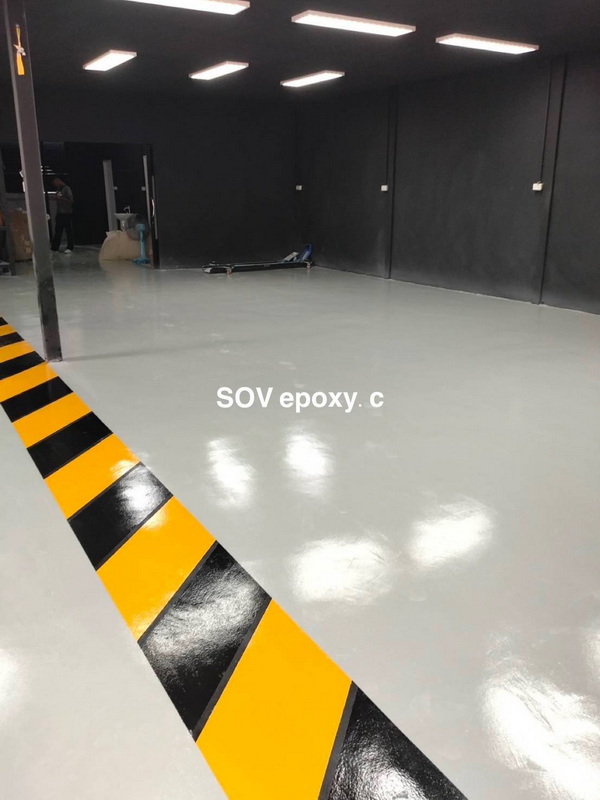 พื้น Epoxy Coating โชว์รูมรถมอเตอร์ไซค์ 1
