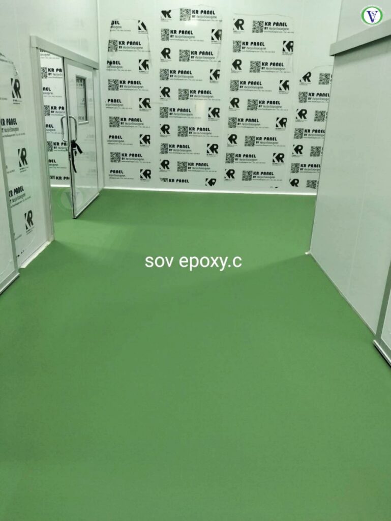 พื้น Epoxy โรงงานผลิตอาหารเสริม จ.ปทุมธานี