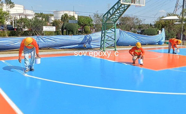 พื้น Pu Coating สนามกีฬา จ.ระยอง 1