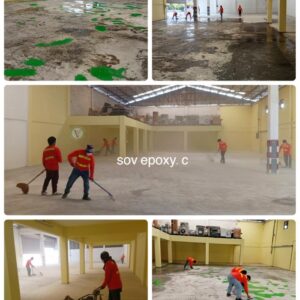 เคลือบพื้น Pu coating, พื้นสีเขียว_01