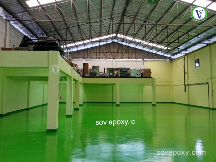 Sov Epoxy ทำพื้นอีพ็อกซี่ พื้นพียู พื้นโรงงาน พื้นสนามกีฬา 10